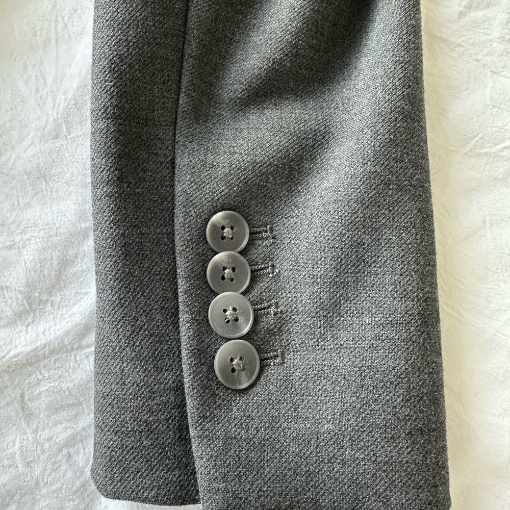 Express Editor One Button Blazer - Heather Gray, … - image 4